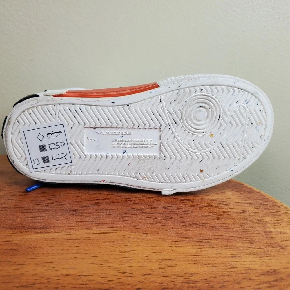 Kids Off White Monster Virgil Abloh White Sneakers Zip Tie Vulcanized 26
